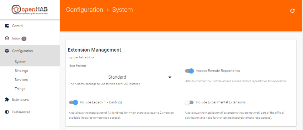 PaperUI System Settings